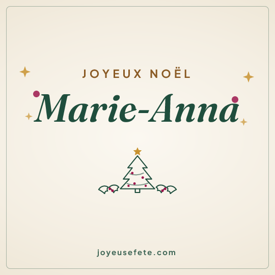 Image carrée « Joyeux Noël Marie-Anna » pour WhatsApp