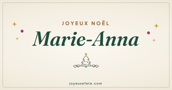 Image « Joyeux Noël Marie-Anna » au format large
