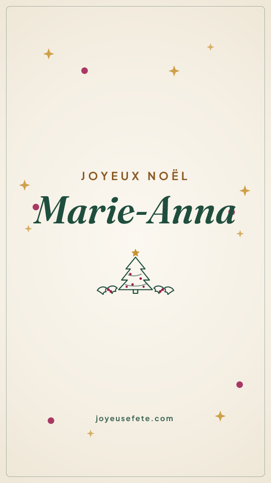 Image « Joyeux Noël Marie-Anna » au format story