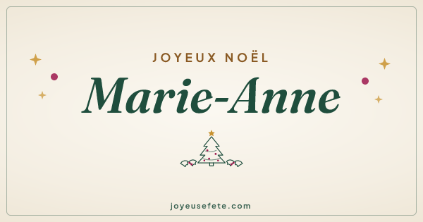 Image « Joyeux Noël Marie-Anne » au format large