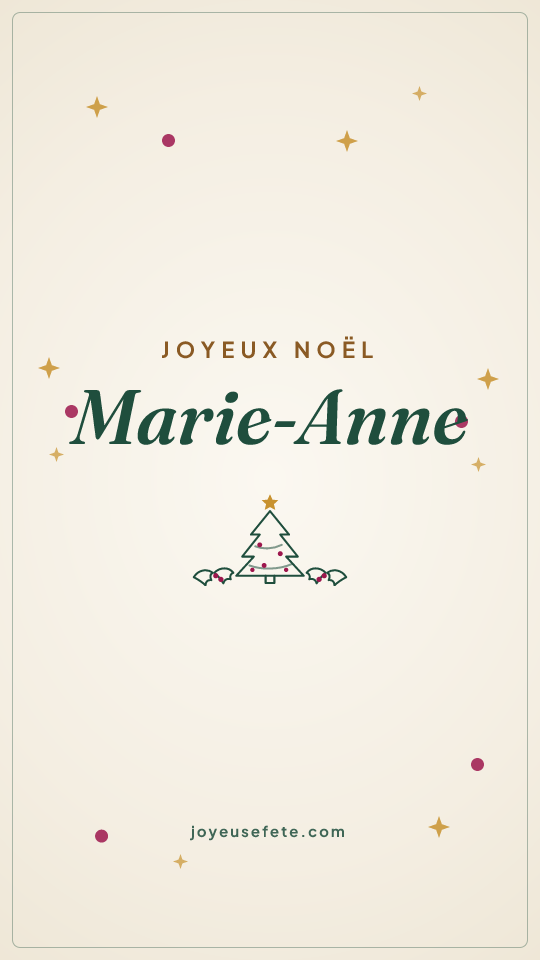 Image « Joyeux Noël Marie-Anne » au format story