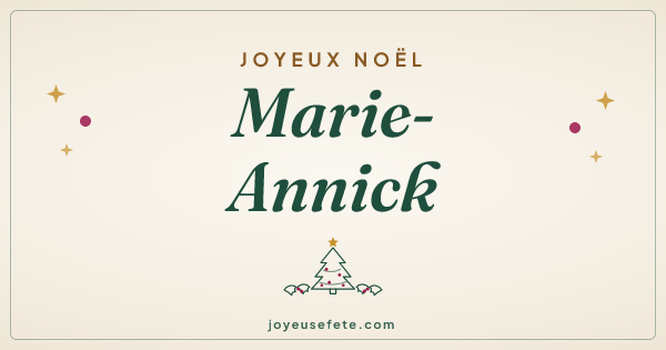 Image « Joyeux Noël Marie-Annick » au format large