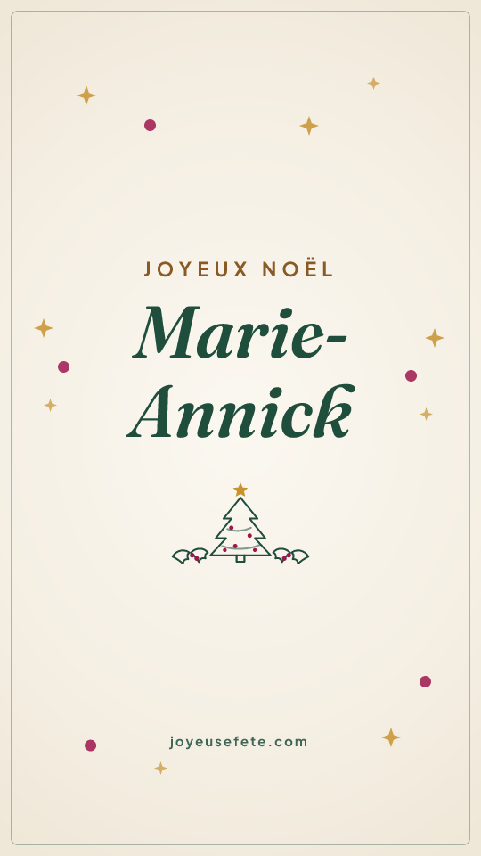 Image « Joyeux Noël Marie-Annick » au format story