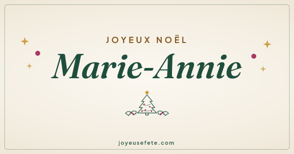 Image « Joyeux Noël Marie-Annie » au format large