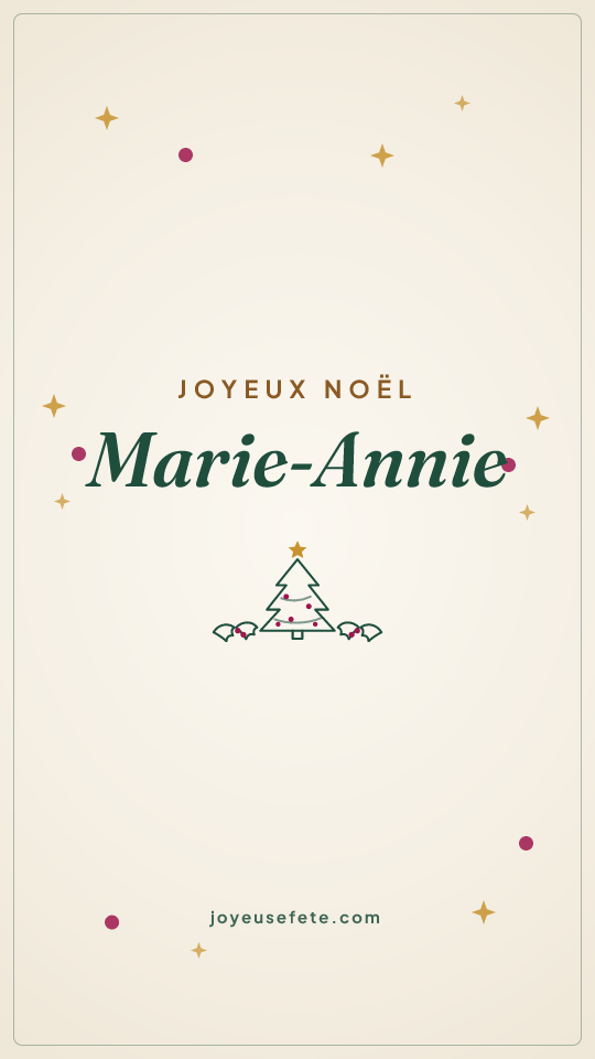 Image « Joyeux Noël Marie-Annie » au format story