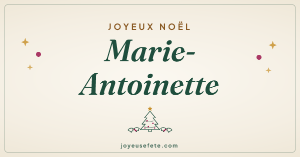 Image « Joyeux Noël Marie-Antoinette » au format large