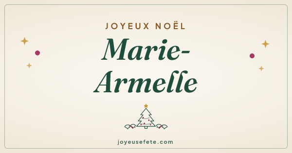 Image « Joyeux Noël Marie-Armelle » au format large