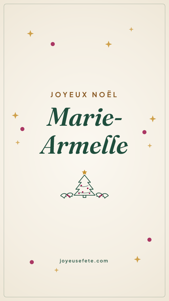 Image « Joyeux Noël Marie-Armelle » au format story