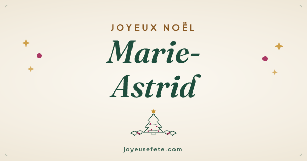Image « Joyeux Noël Marie-Astrid » au format large