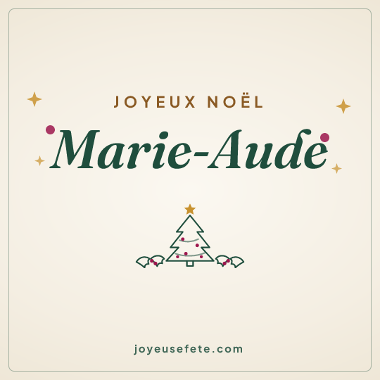 Image carrée « Joyeux Noël Marie-Aude » pour WhatsApp