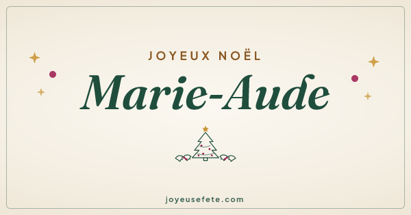 Image « Joyeux Noël Marie-Aude » au format large