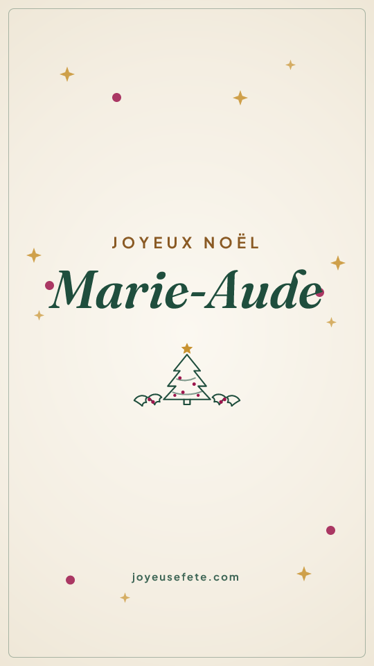 Image « Joyeux Noël Marie-Aude » au format story