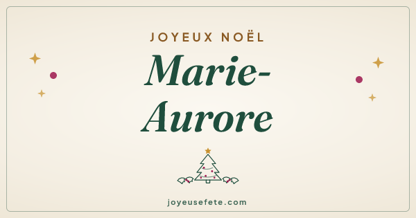 Image « Joyeux Noël Marie-Aurore » au format large