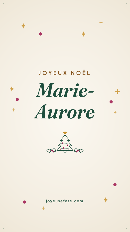 Image « Joyeux Noël Marie-Aurore » au format story