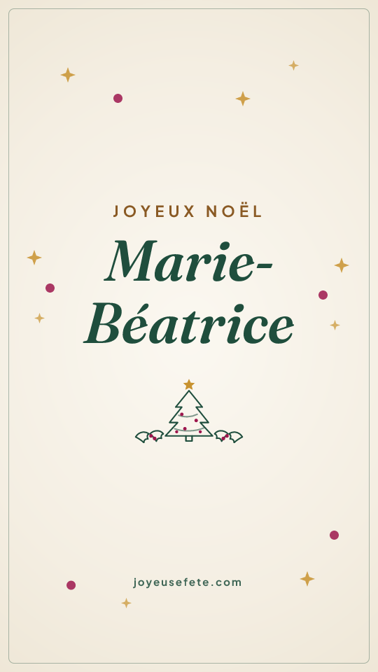 Image « Joyeux Noël Marie-Béatrice » au format story