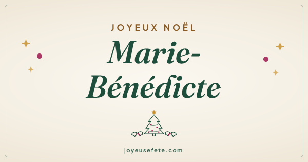 Image « Joyeux Noël Marie-Bénédicte » au format large