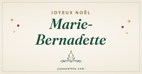 Image « Joyeux Noël Marie-Bernadette » au format large