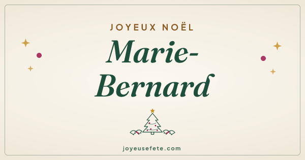 Image « Joyeux Noël Marie-Bernard » au format large
