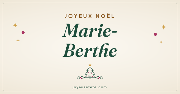Image « Joyeux Noël Marie-Berthe » au format large