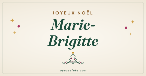Image « Joyeux Noël Marie-Brigitte » au format large