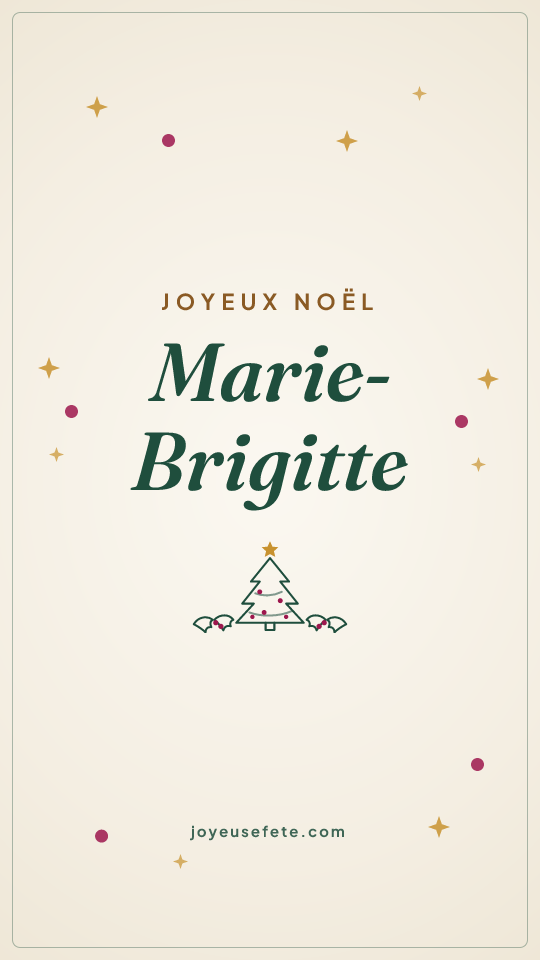 Image « Joyeux Noël Marie-Brigitte » au format story