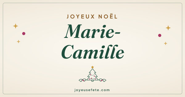 Image « Joyeux Noël Marie-Camille » au format large