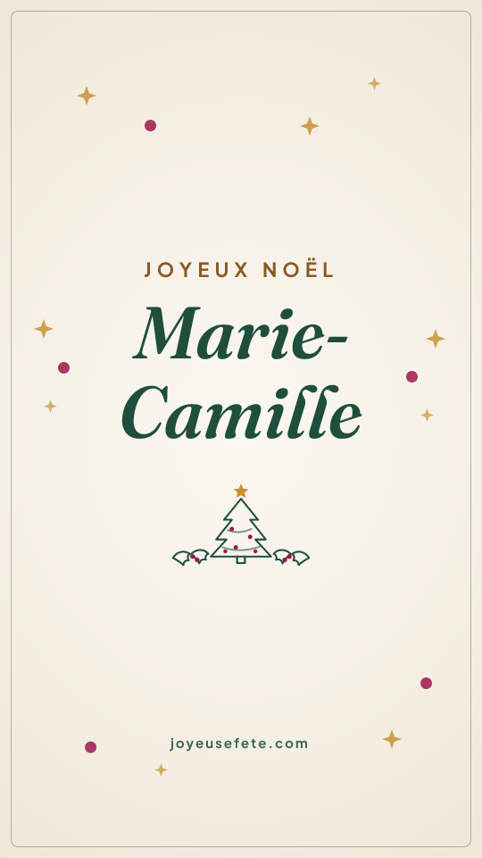 Image « Joyeux Noël Marie-Camille » au format story