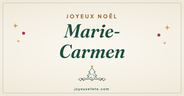 Image « Joyeux Noël Marie-Carmen » au format large