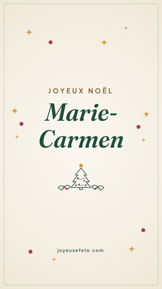 Image « Joyeux Noël Marie-Carmen » au format story