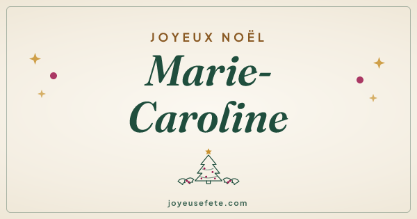 Image « Joyeux Noël Marie-Caroline » au format large