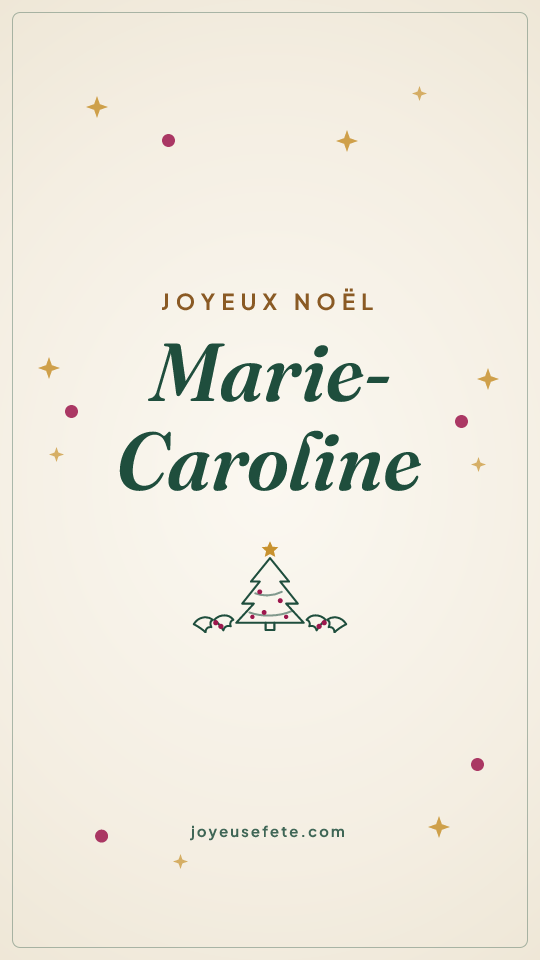 Image « Joyeux Noël Marie-Caroline » au format story