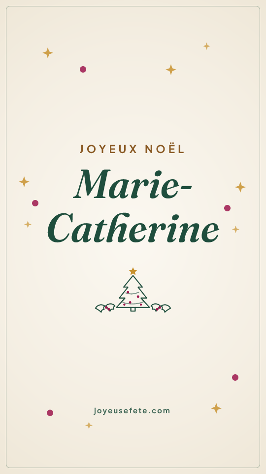 Image « Joyeux Noël Marie-Catherine » au format story