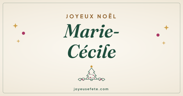 Image « Joyeux Noël Marie-Cécile » au format large