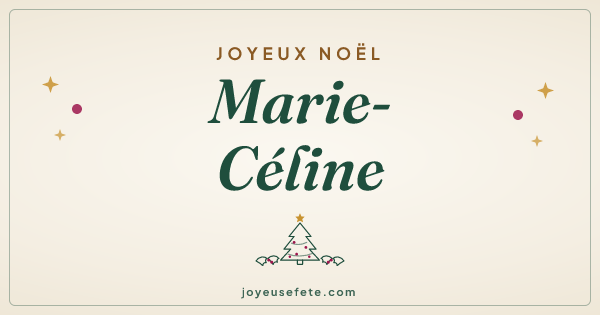 Image « Joyeux Noël Marie-Céline » au format large
