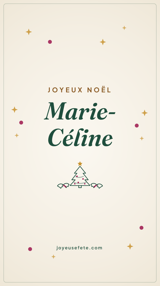 Image « Joyeux Noël Marie-Céline » au format story