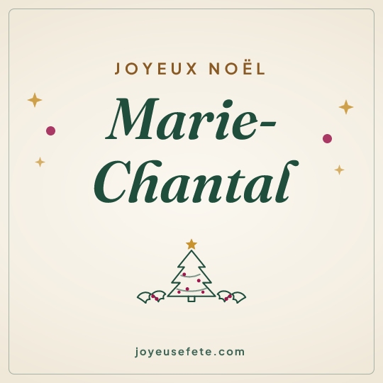 Image carrée « Joyeux Noël Marie-Chantal » pour WhatsApp