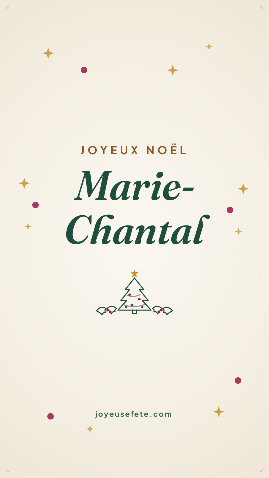 Image « Joyeux Noël Marie-Chantal » au format story