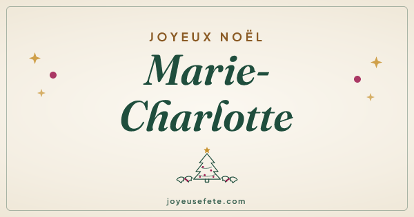 Image « Joyeux Noël Marie-Charlotte » au format large