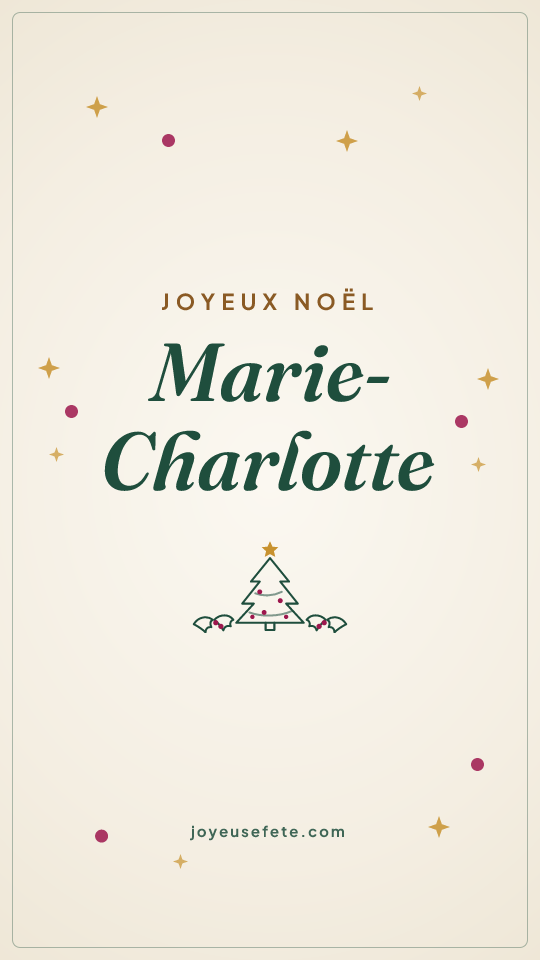 Image « Joyeux Noël Marie-Charlotte » au format story