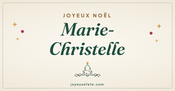 Image « Joyeux Noël Marie-Christelle » au format large