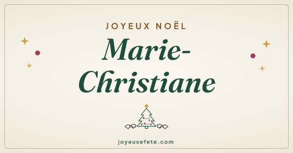 Image « Joyeux Noël Marie-Christiane » au format large