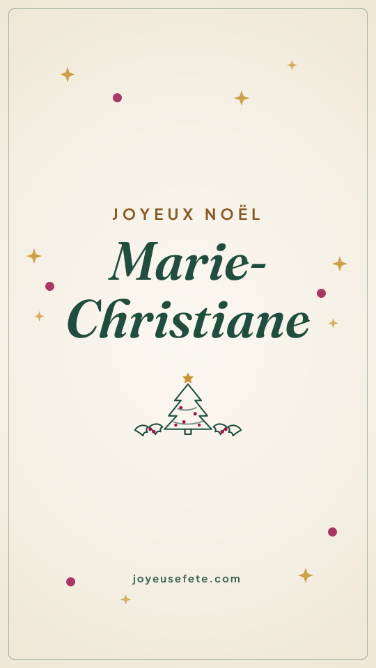 Image « Joyeux Noël Marie-Christiane » au format story