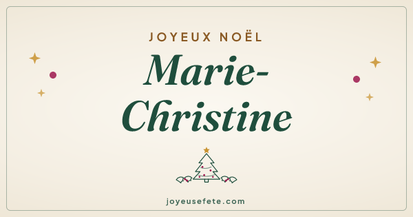 Image « Joyeux Noël Marie-Christine » au format large