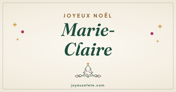 Image « Joyeux Noël Marie-Claire » au format large