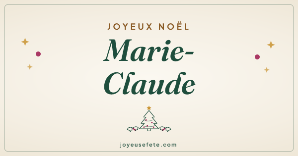 Image « Joyeux Noël Marie-Claude » au format large