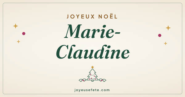 Image « Joyeux Noël Marie-Claudine » au format large