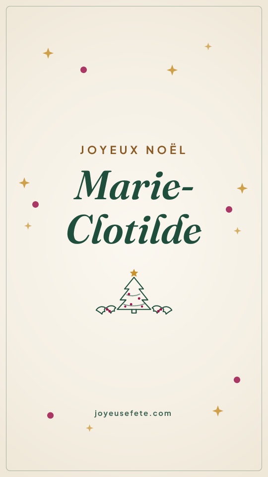 Image « Joyeux Noël Marie-Clotilde » au format story