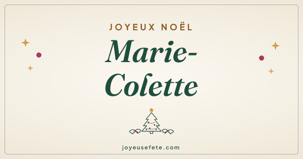 Image « Joyeux Noël Marie-Colette » au format large