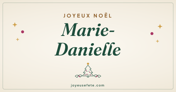 Image « Joyeux Noël Marie-Danielle » au format large