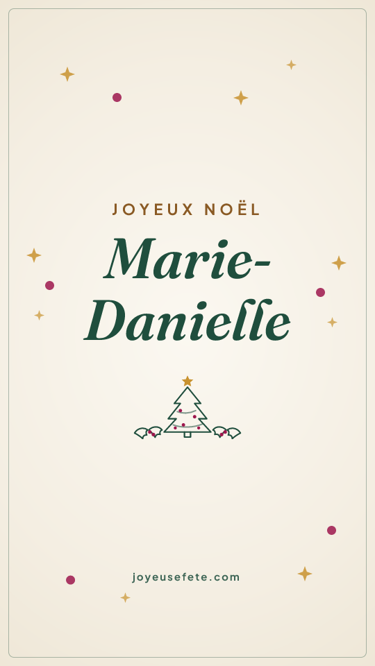 Image « Joyeux Noël Marie-Danielle » au format story